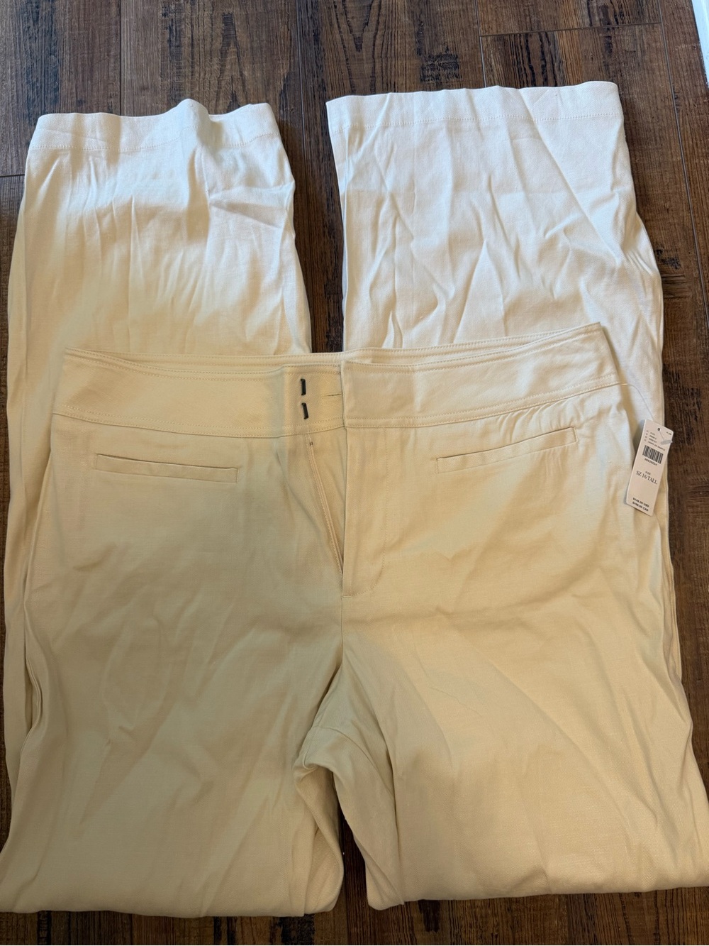 Maeve by Anthropologie Women’s Cream Chino Pants size 16 Tall. NWT.